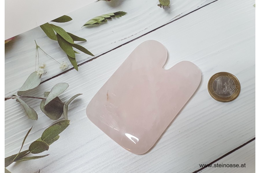 Gua Sha Schaber ROSENQUARZ Rechteck